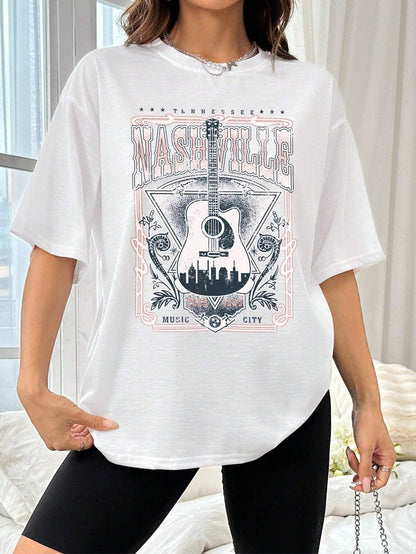 Nashville Oversized Graphic Tee - Honeypot