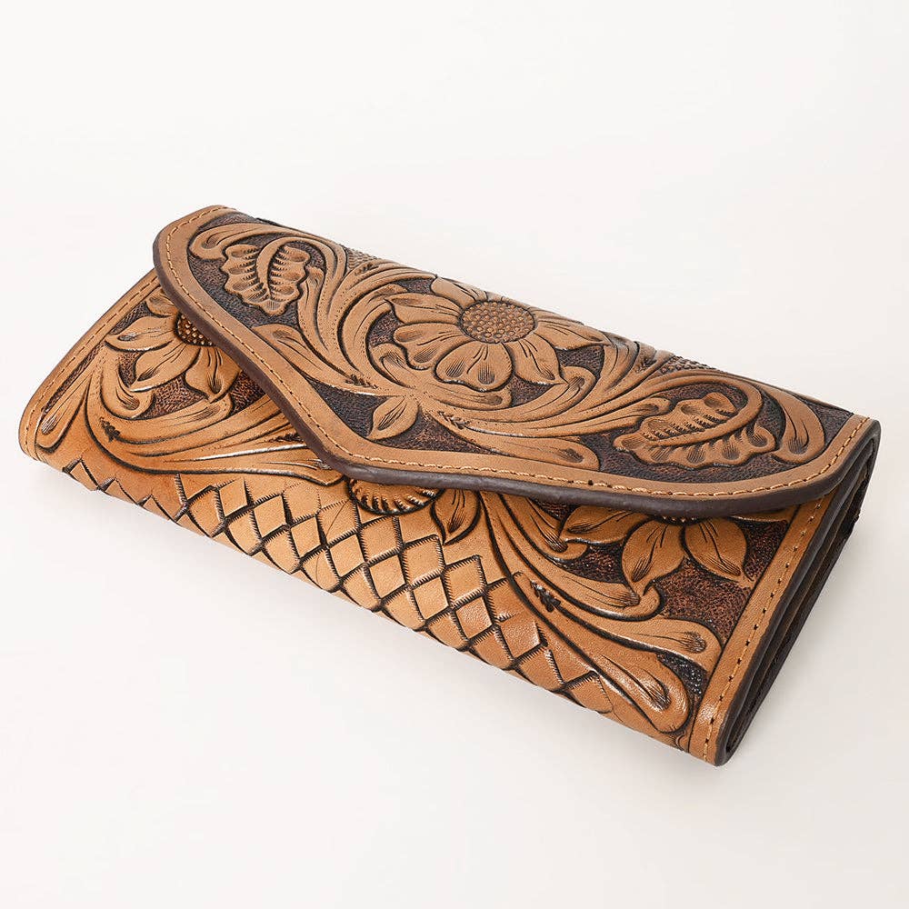 Tooled Leather Organizer Wallet // Ohlay - Honeypot