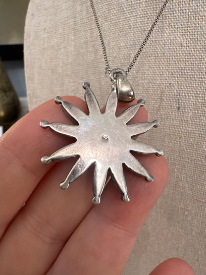 Sunburst Cluster Pendant Necklace