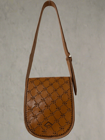 Tooled Leather Crossbody - Honeypot