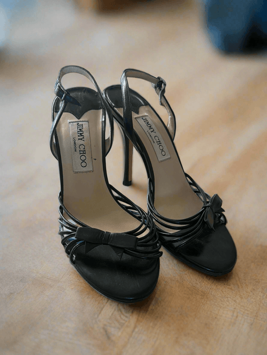 Jimmy Choo Strappy Slingback Heels, 6.5 // Honeypot: New + Vintage High Quality Western Wear