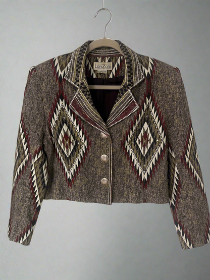 Vintage 90's Cropped Blazer // Lori Zoni, S