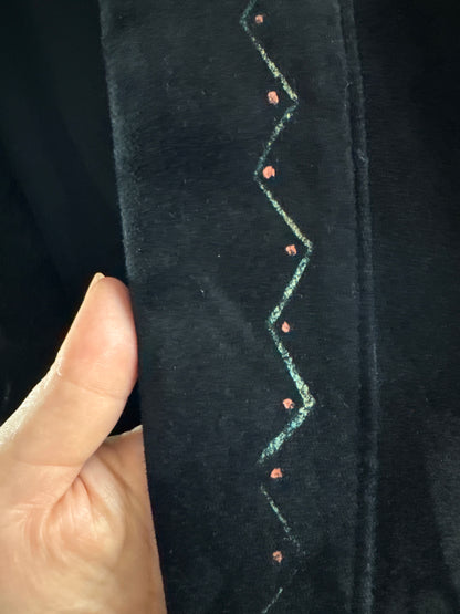 80’s Hand Painted Suede Blazer // Patricia Wolf, L