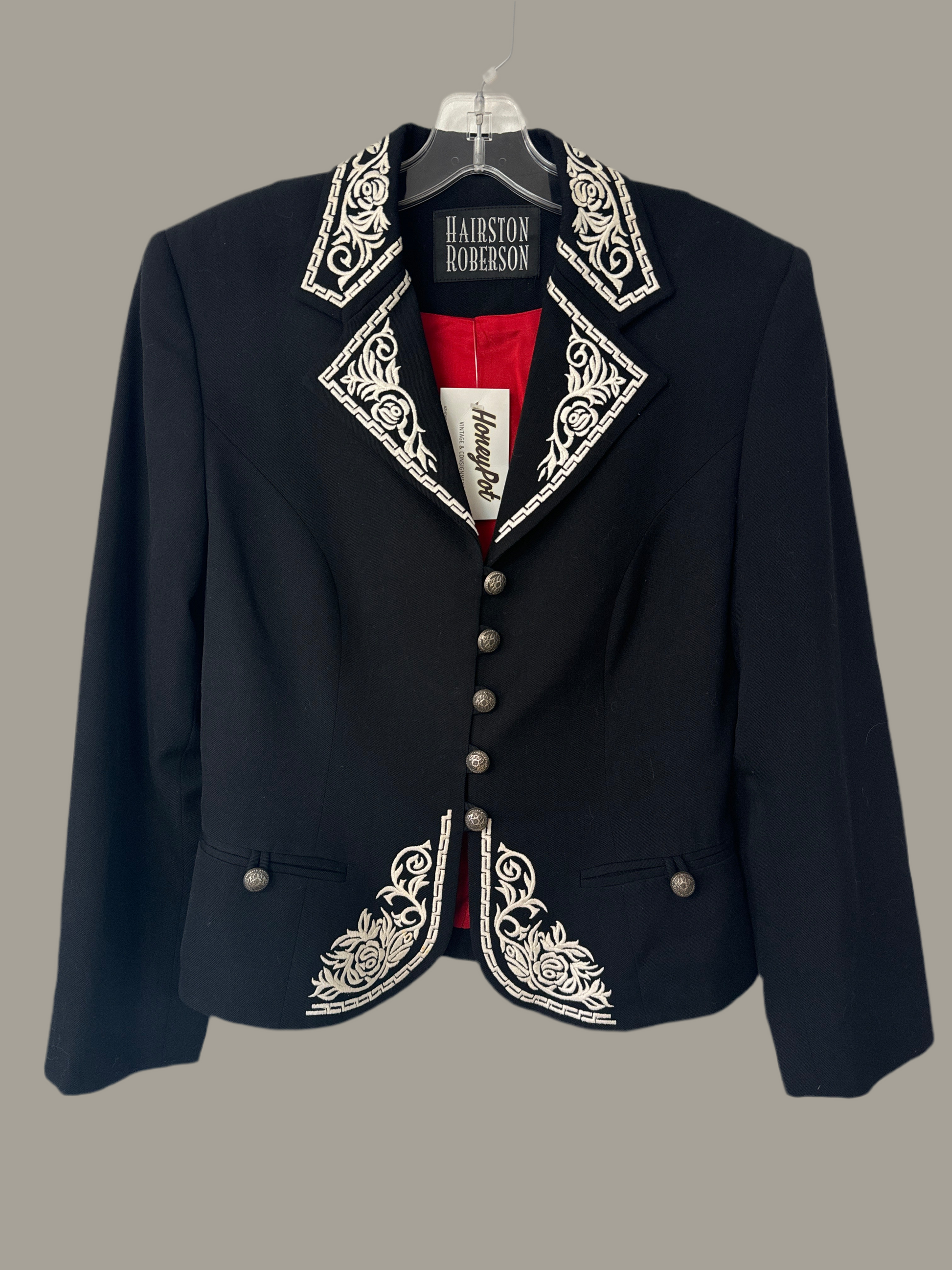 Embroidered Wool Blazer // Hairston Roberson - Honeypot