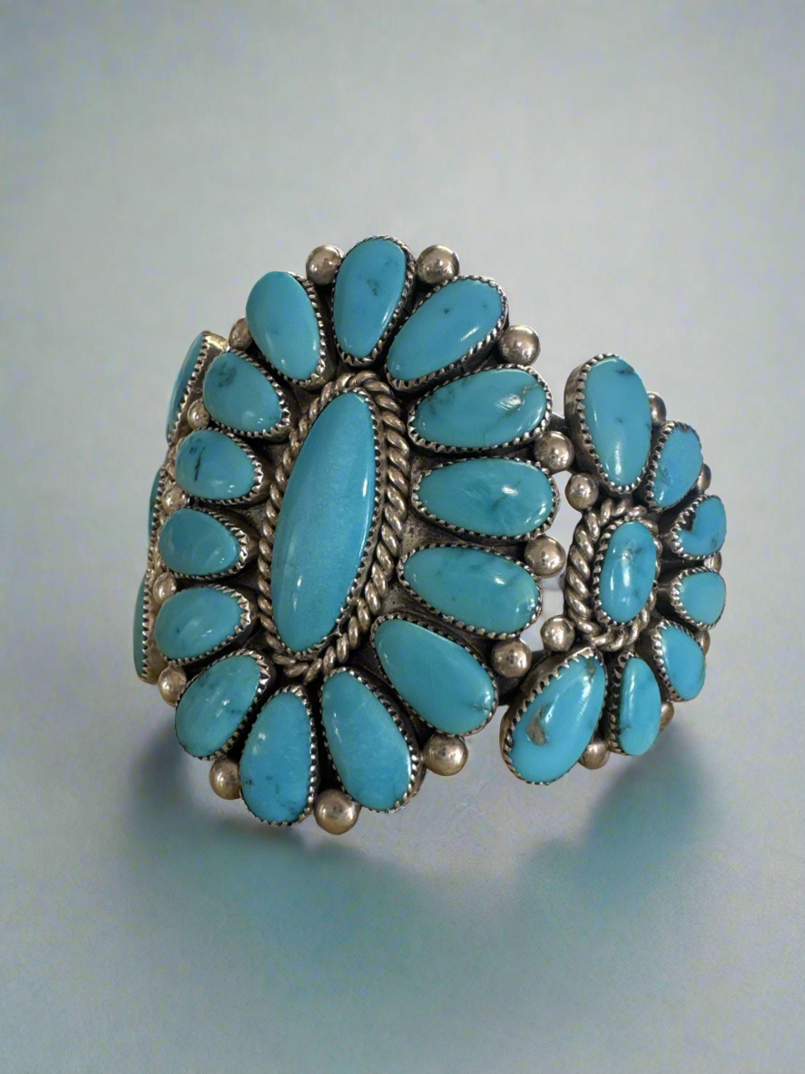 Stunning Zuni Turquoise Cuff by Alice Quam