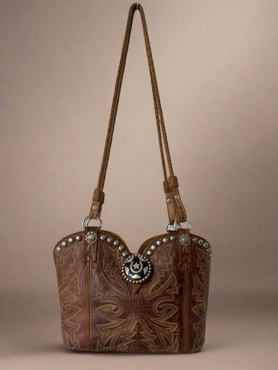 Handcrafted Boot Upper Bag - Honeypot