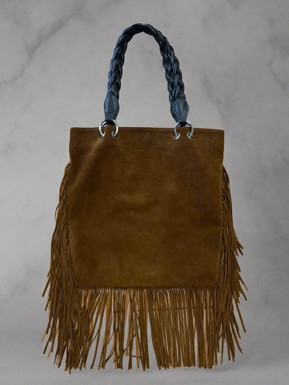 Brown Dsquared2 Suede Fringe Bag - Honeypot