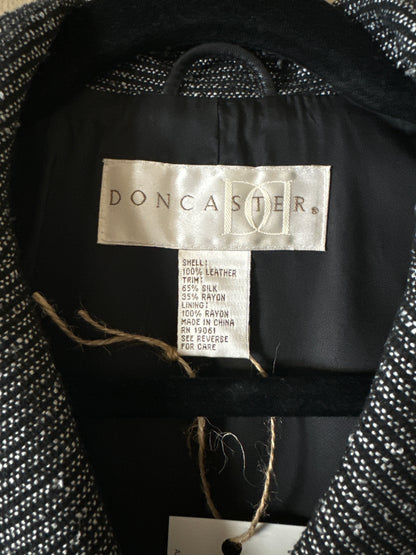 Black Doncaster Leather Jacket, M - Honeypot