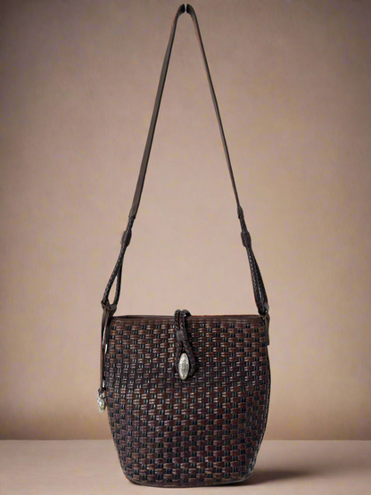 Brighton Woven Leather Crossbody - Honeypot