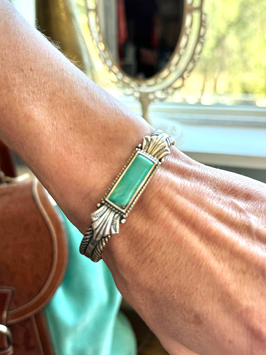 Turquoise + Sterling Cuff // Carolyn Pollack