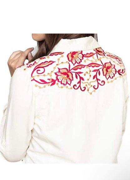 Embroidered Pearl Snap // Kime’s Ranch, Large - Honeypot