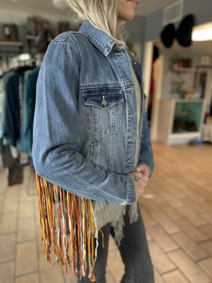 Denim Jacket w Fringe // Scully, L