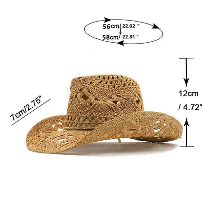 Straw Western Cowgirl Hat - Honeypot