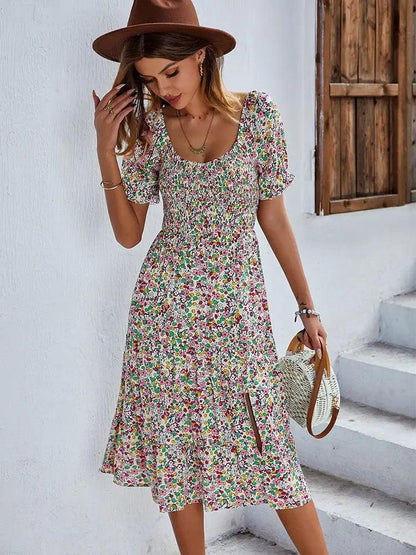 Floral Print Midi Sundress - Honeypot