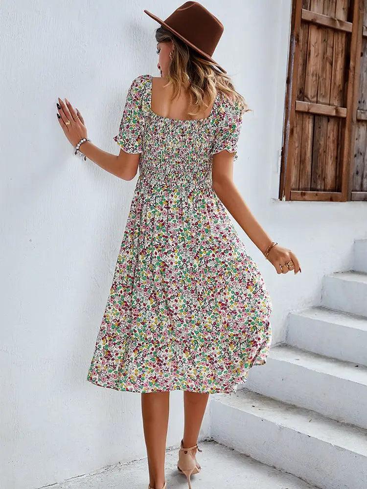 Floral Print Midi Sundress - Honeypot