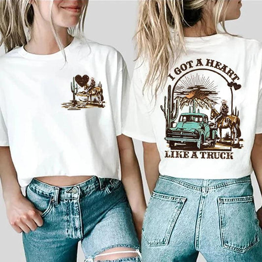 Heart Like A Truck Lainey Wilson Graphic Tee // Honeypot: New + Vintage High Quality Western Wear