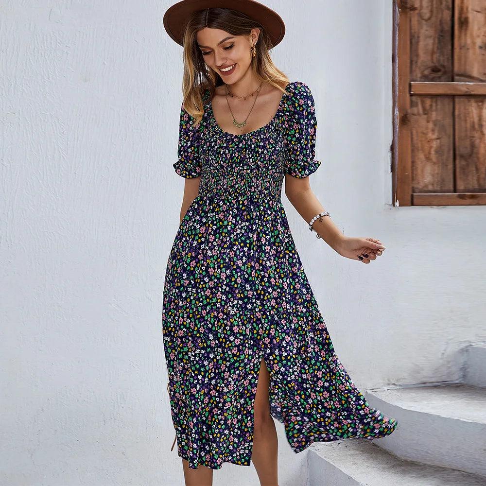 Floral Print Midi Sundress - Honeypot