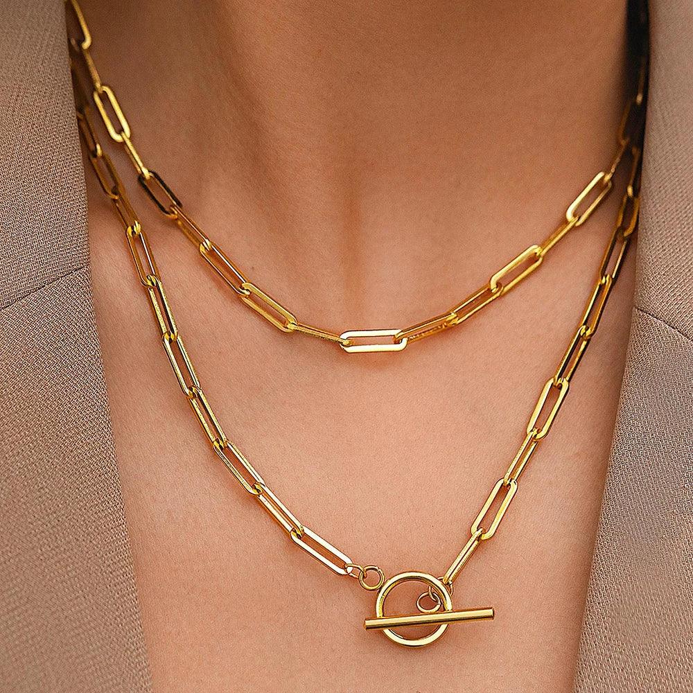 Paperclip Link Boutique Necklace - Honeypot