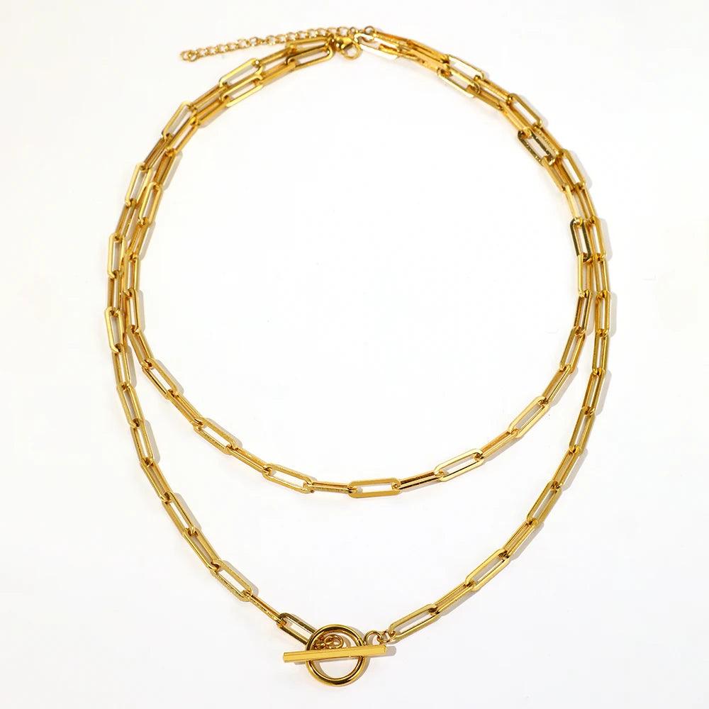 Paperclip Link Boutique Necklace - Honeypot