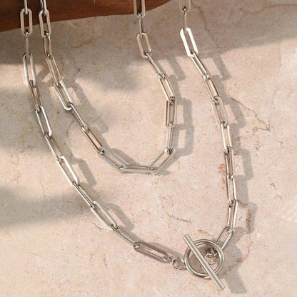 Paperclip Link Boutique Necklace - Honeypot