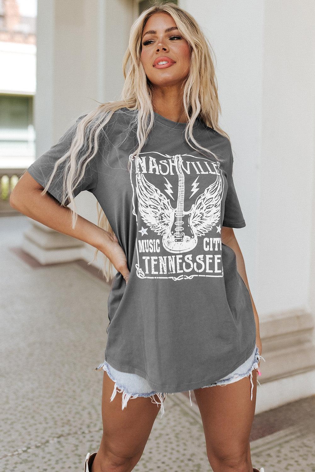 Nashville Graphic Oversized Tee - Honeypot