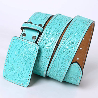 Hand-Tooled Genuine American Leather Unisex Belt