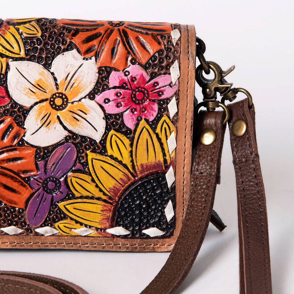 Painted Leather Wallet Crossbody // American Darling - Honeypot