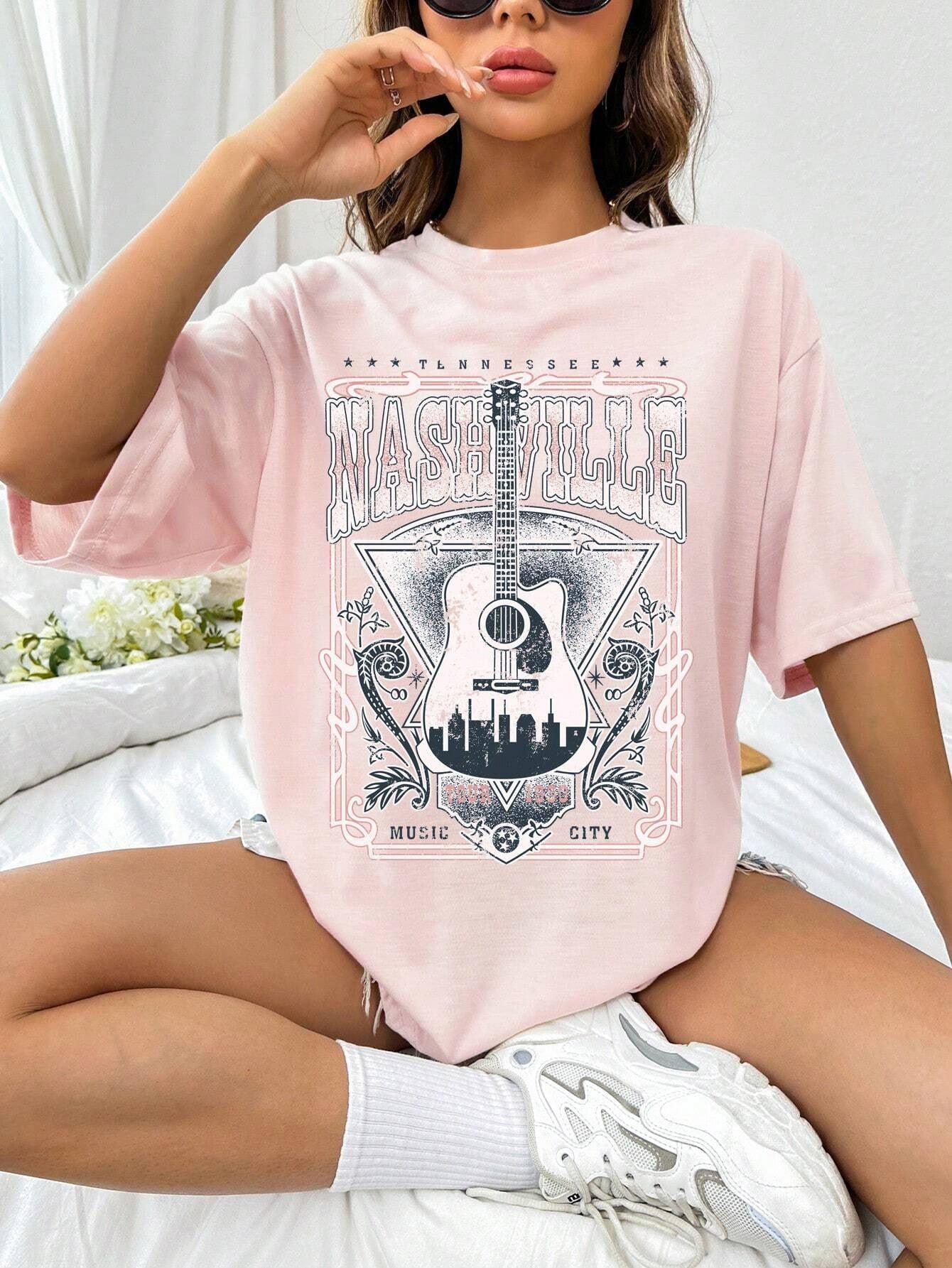 Nashville Oversized Graphic Tee - Honeypot