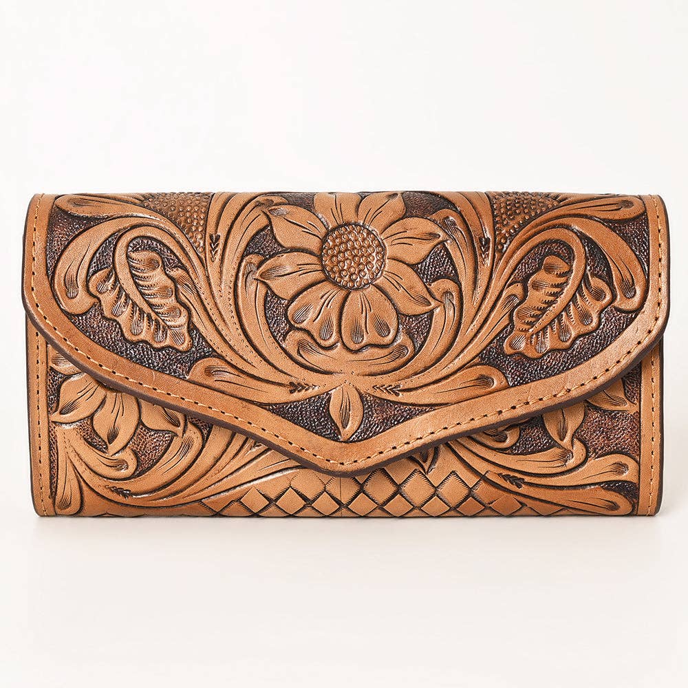 Tooled Leather Organizer Wallet // Ohlay - Honeypot