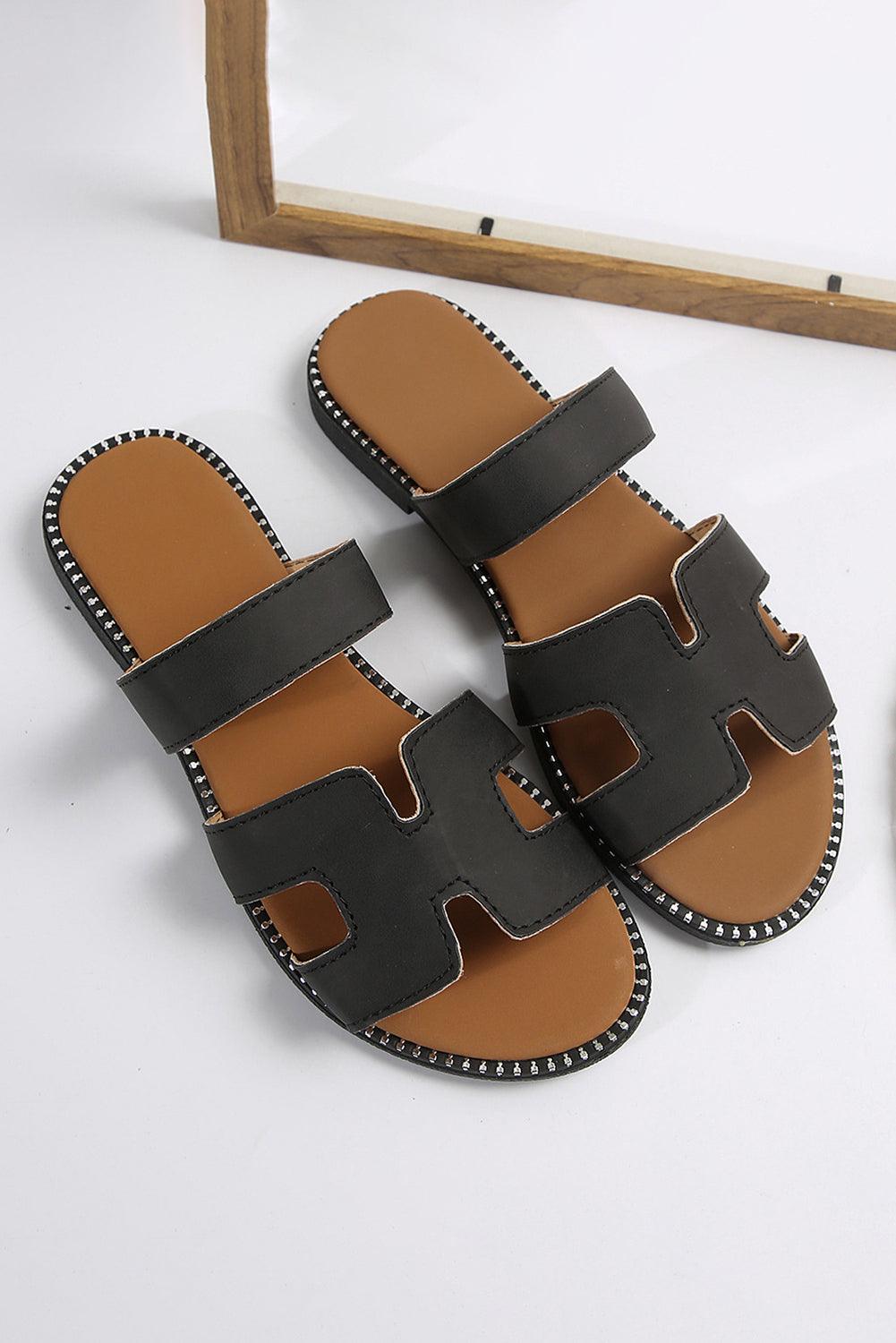 Trendy Cut-Out H Shape Slides - Honeypot