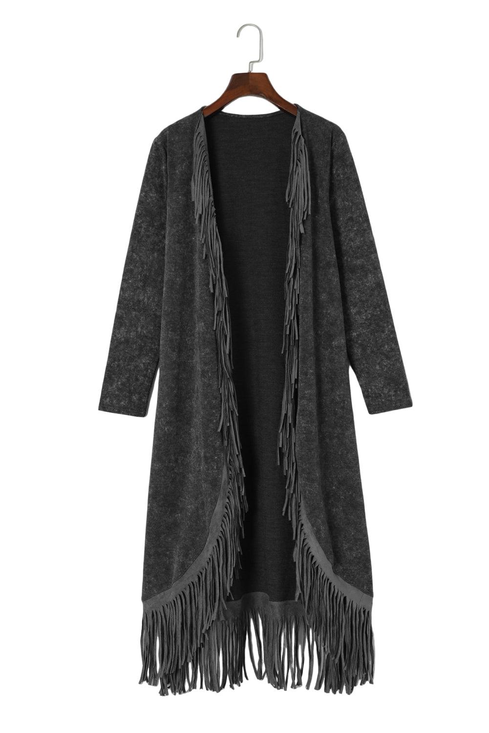 Rowdy Distressed Fringe Duster - Honeypot