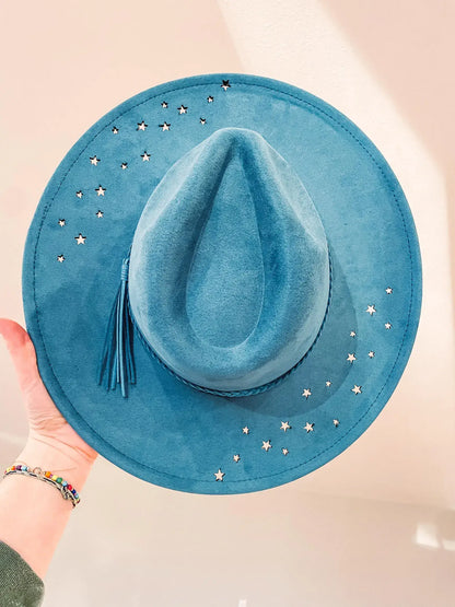 Vegan Suede Star Cutout Hat