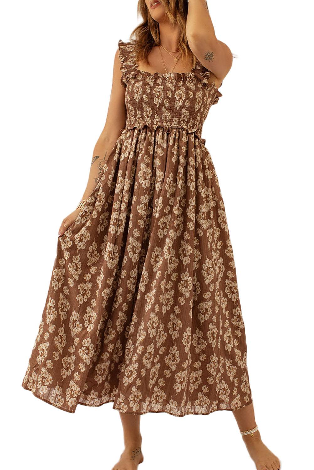 Elegant Floral Maxi Dress - Honeypot