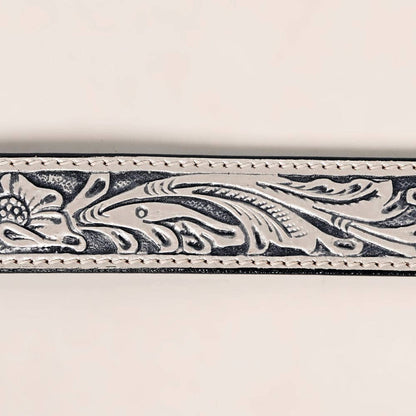 Beautiful Hand-Tooled Genuine American Leather Unisex Belt