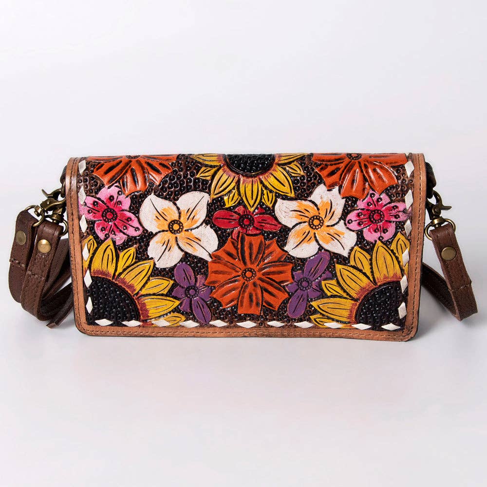 Painted Leather Wallet Crossbody // American Darling - Honeypot