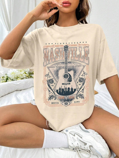 Nashville Oversized Graphic Tee - Honeypot