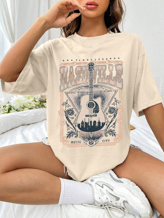 Nashville Oversized Graphic Tee // Honeypot: New + Vintage High Quality Western Wear