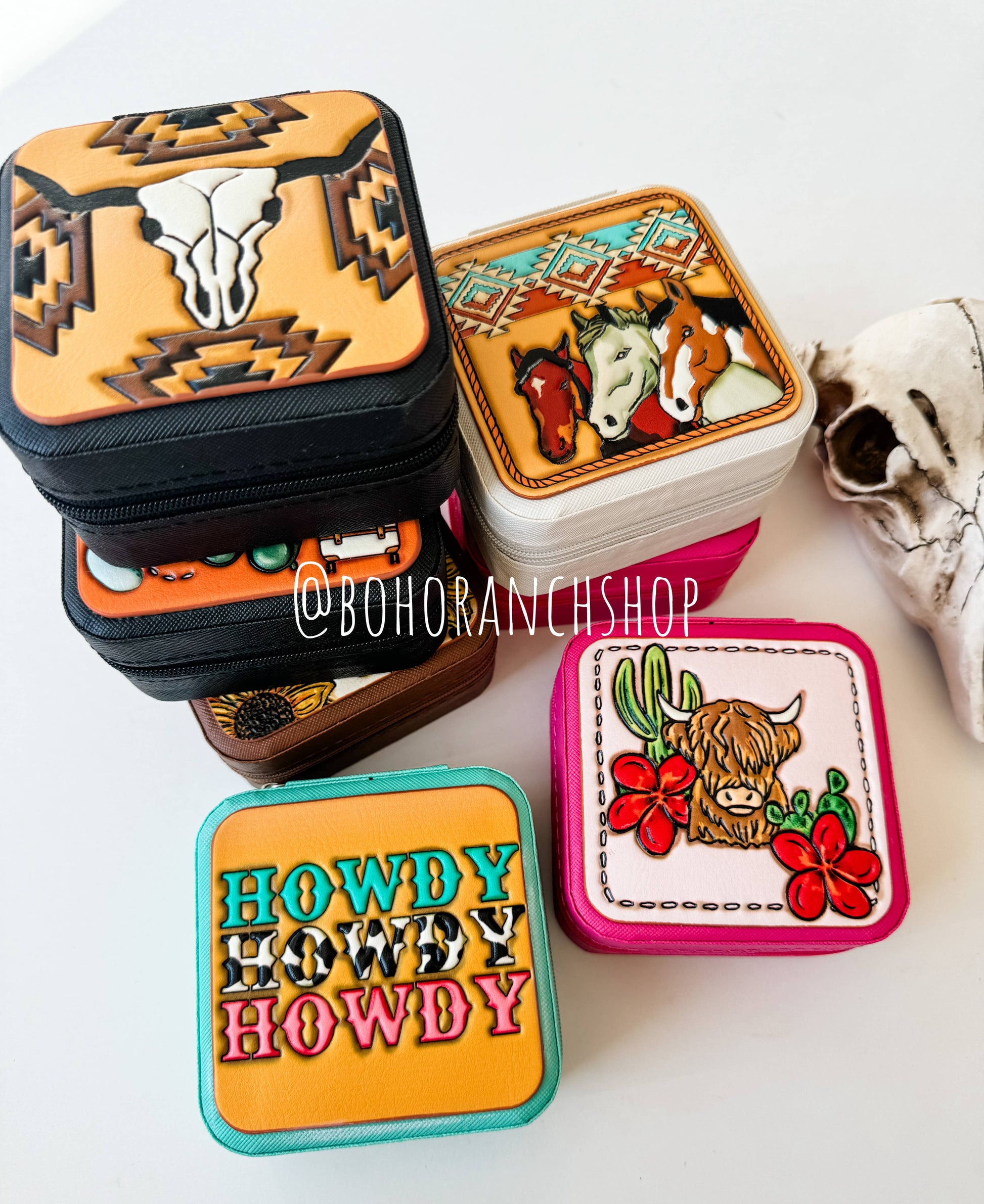 “Howdy” Travel Jewelry Box - Honeypot