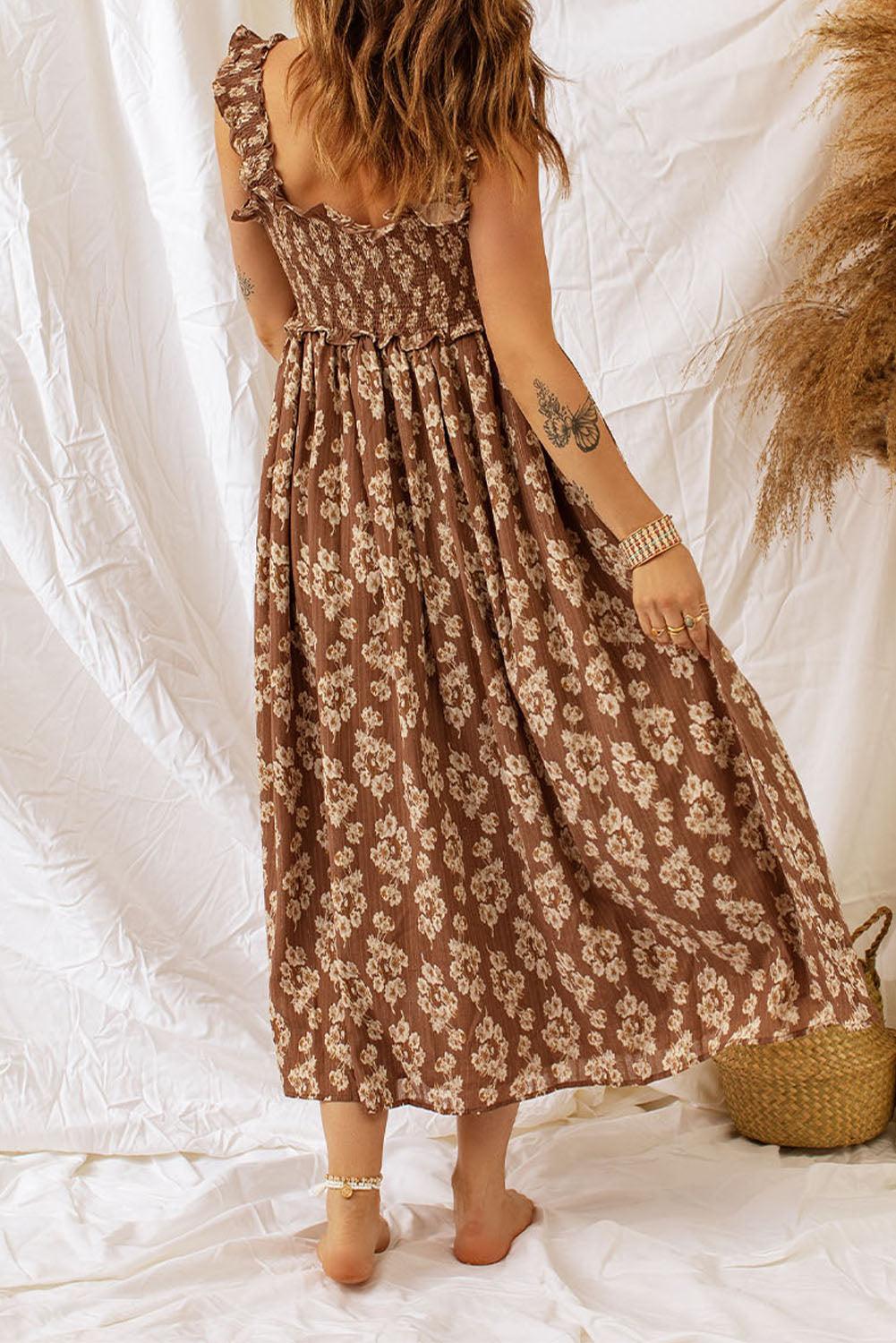 Elegant Floral Maxi Dress - Honeypot