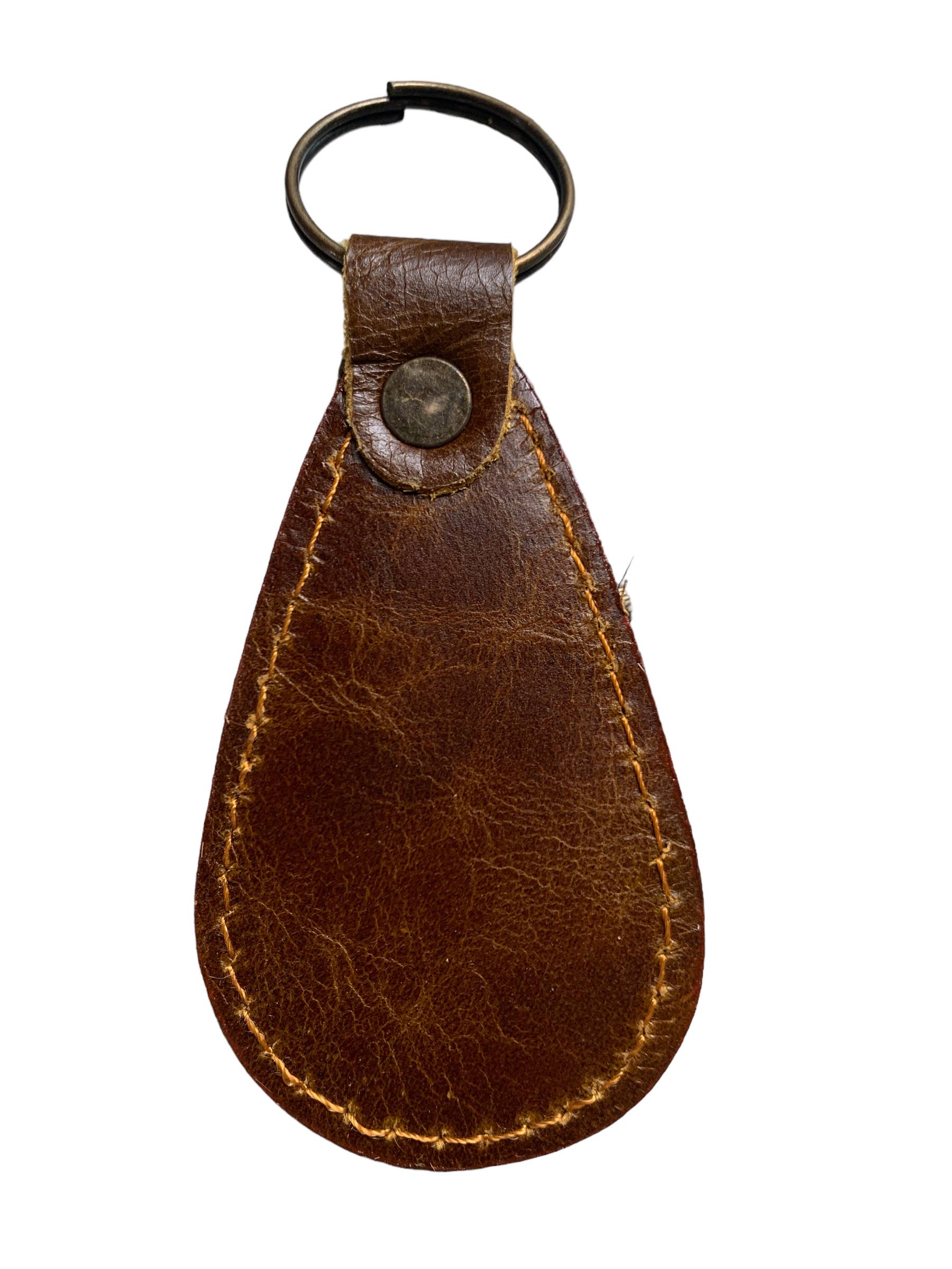 Longhorn Cowhide Upcycled LV Keychain - Honeypot