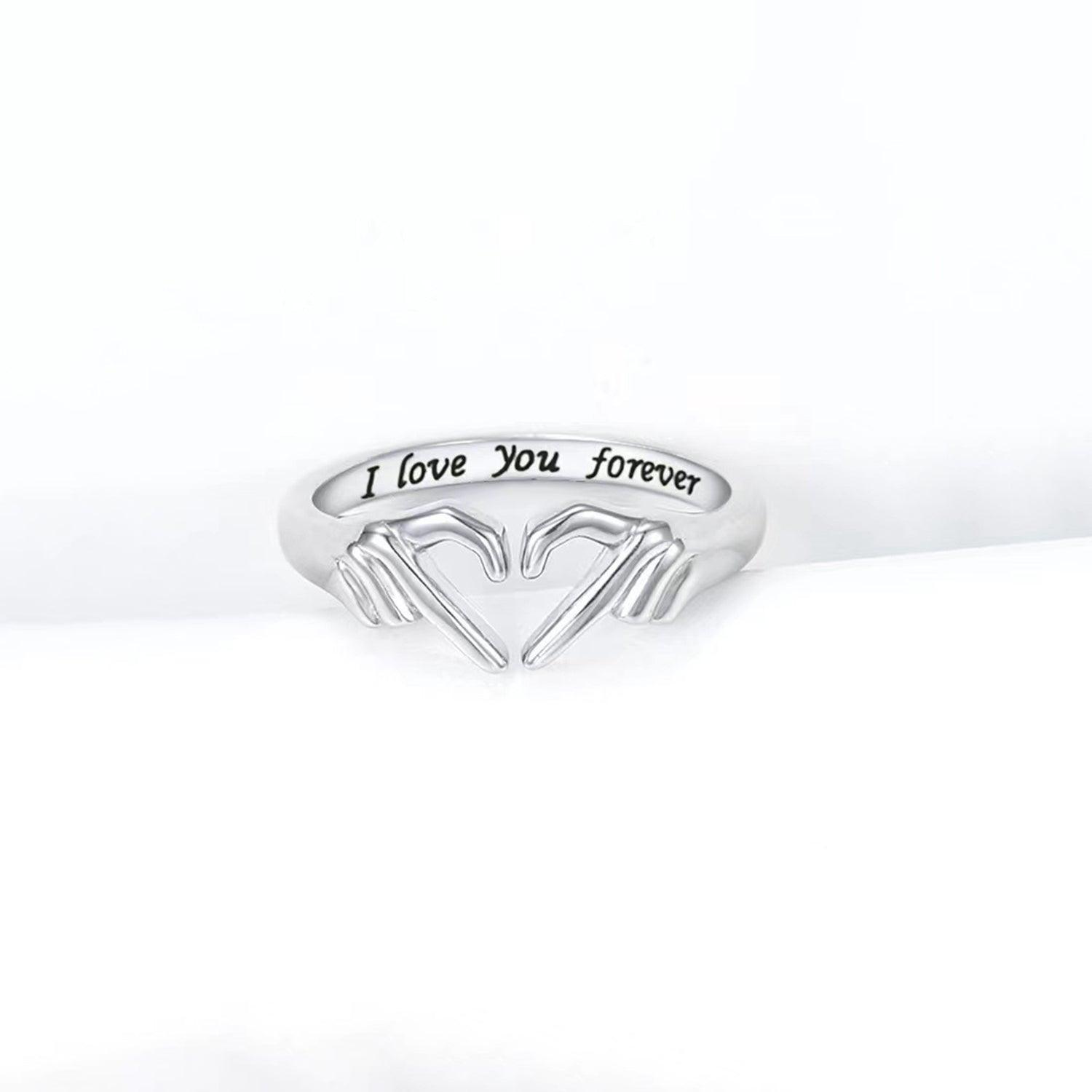 Finger Heart 925 Sterling Silver Open Ring // Honeypot: New + Vintage High Quality Western Wear