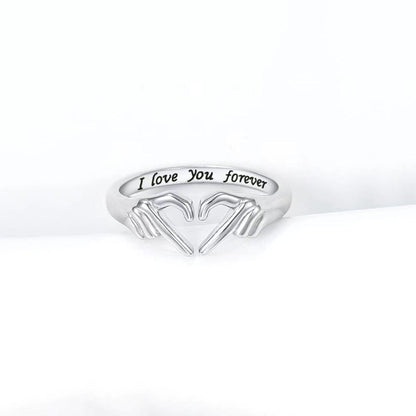 Finger Heart 925 Sterling Silver Open Ring // Honeypot: New + Vintage High Quality Western Wear