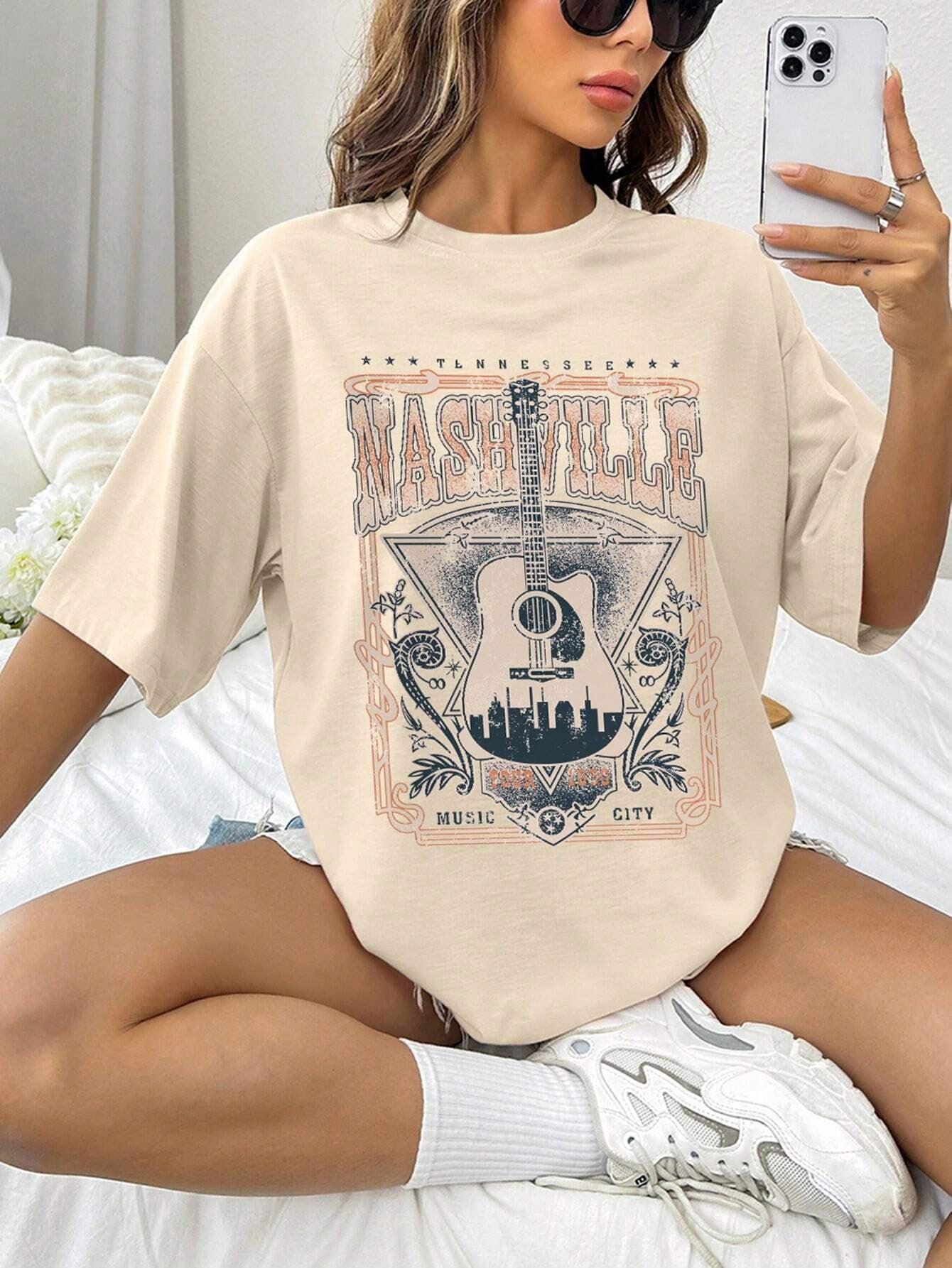 Nashville Oversized Graphic Tee - Honeypot