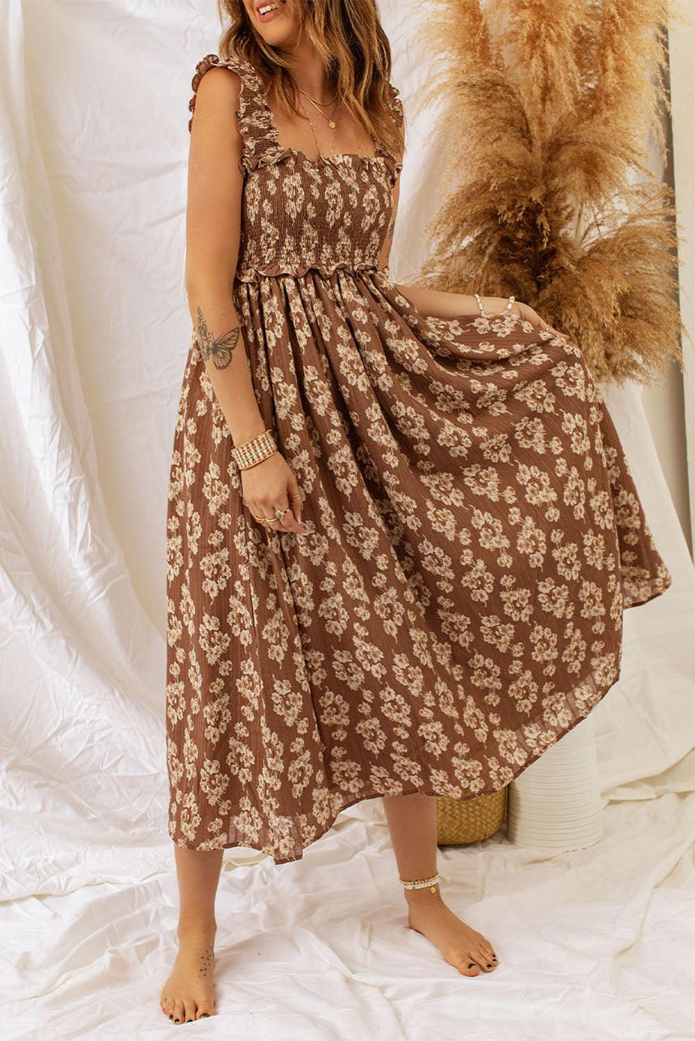 Elegant Floral Maxi Dress - Honeypot