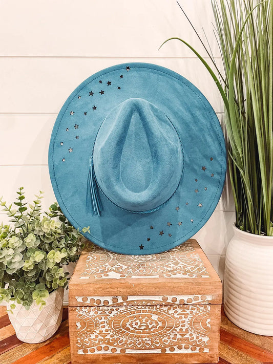 Vegan Suede Star Cutout Hat